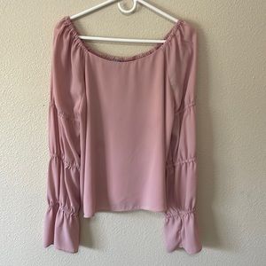 Soft pink  long sleeve blouse